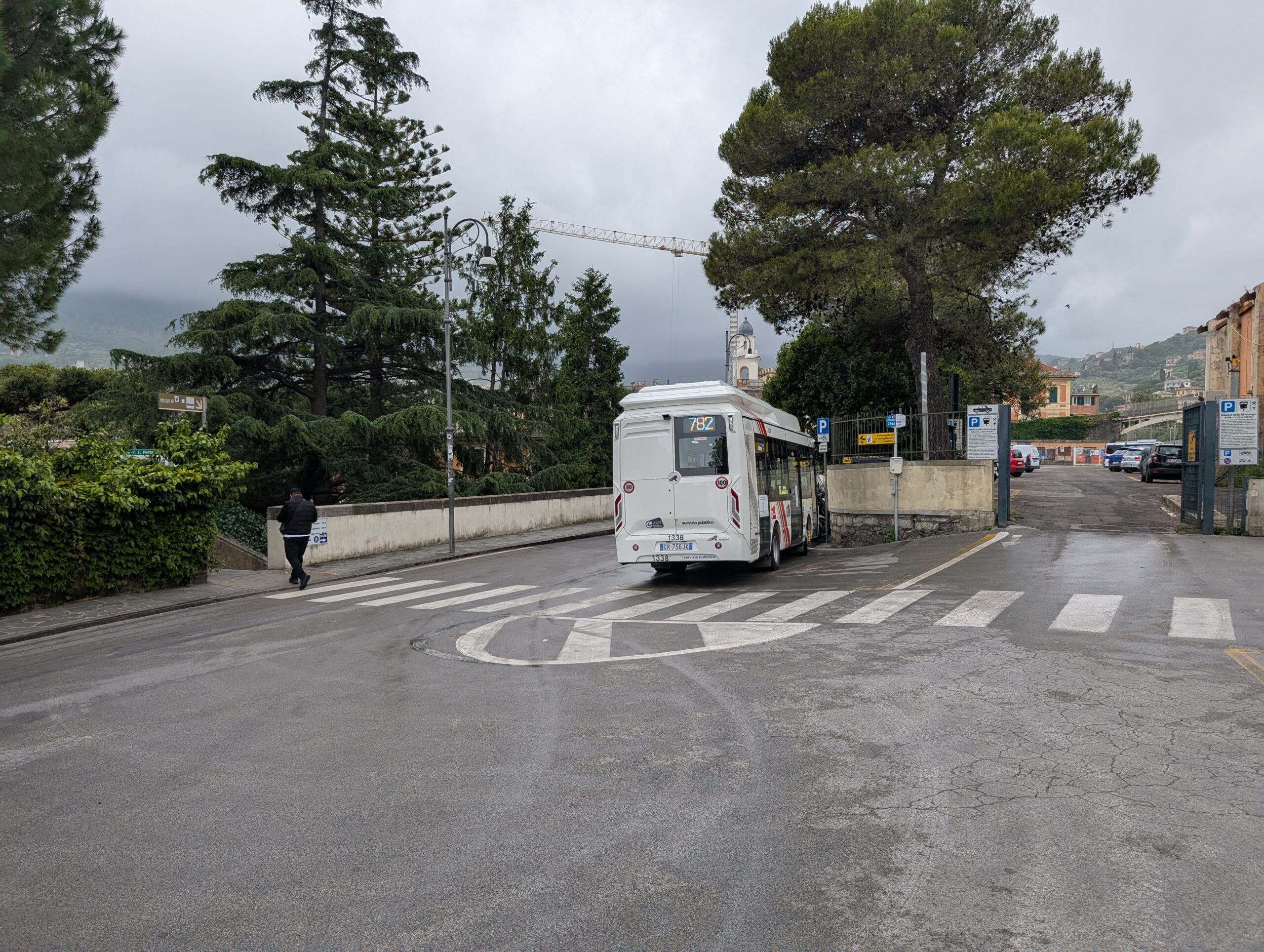Bus Waiting At Santa Margherita Ligure Train Station