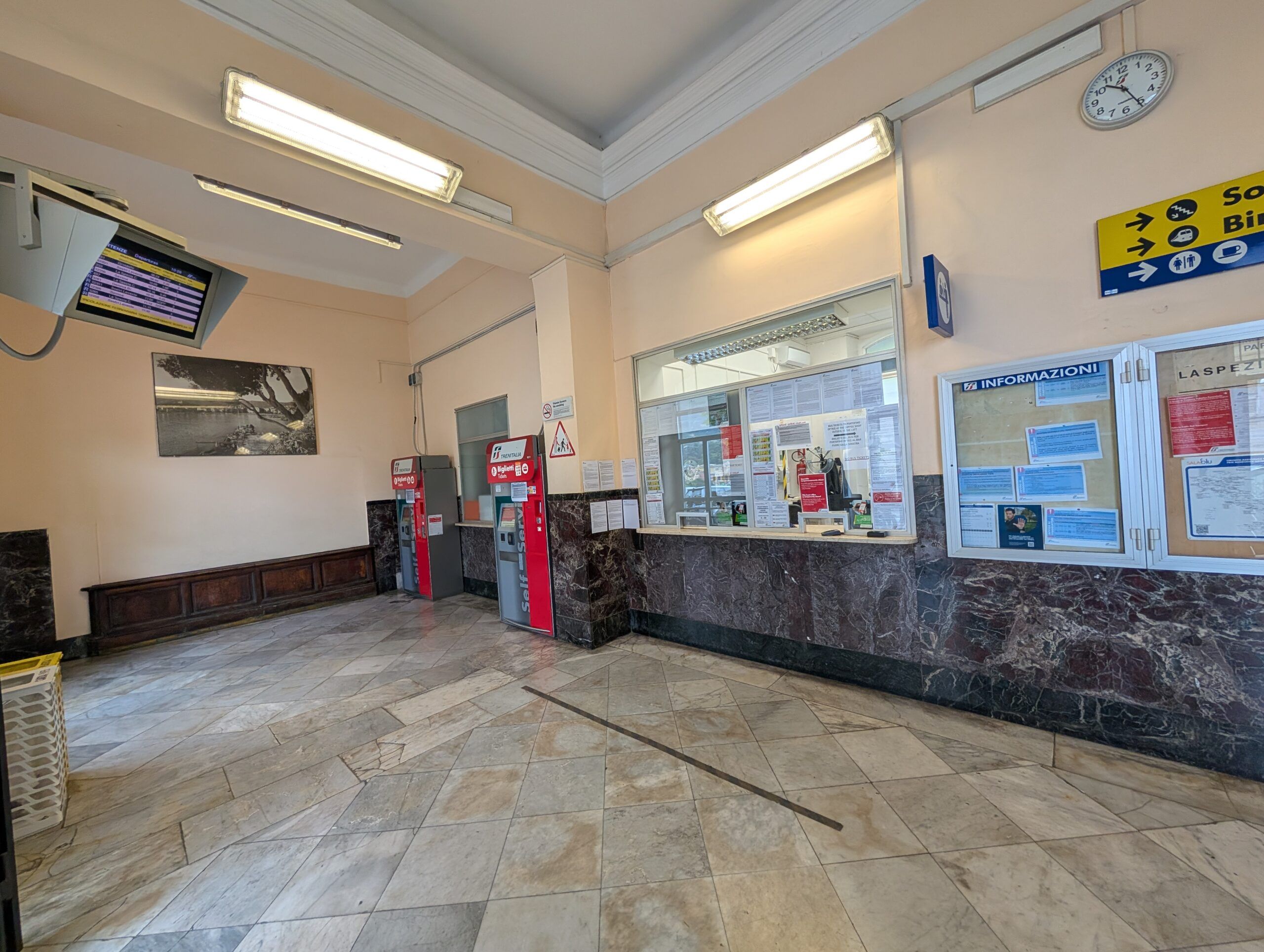 Inside Santa Margherita Ligure Train Station